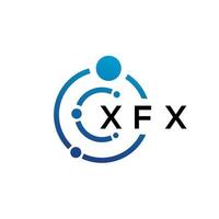 XFX letter technology logo design on white background. XFX creative initials letter IT logo concept. XFX letter design. vector