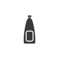 Vector sign of the bottle symbol is isolated on a white background. bottle icon color editable.