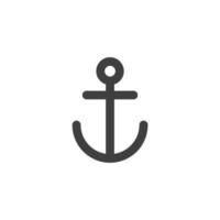 Vector sign of the anchor symbol is isolated on a white background. anchor icon color editable.