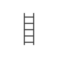 Vector sign of the Ladder symbol is isolated on a white background. Ladder icon color editable.