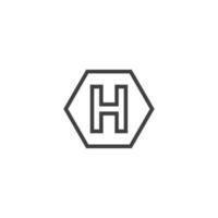 Vector sign of the Helipad symbol is isolated on a white background. Helipad icon color editable.