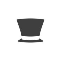 Vector sign of the top hat symbol is isolated on a white background. top hat icon color editable.