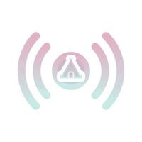 tent live logo gradient design template icon element vector