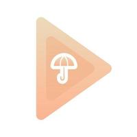 umbrella play logo gradient design template icon element vector