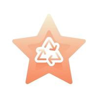 recycle star logo gradient design template icon element vector