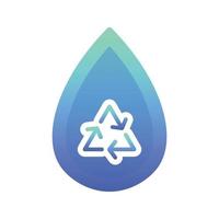 reciclar agua logo degradado diseño plantilla icono elemento vector