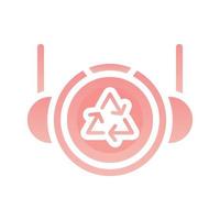 recycle astronaut logo gradient design template icon element vector