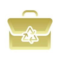 recycle suitcase logo gradient design template icon element vector