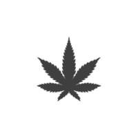 el signo vectorial del símbolo de la hoja de marihuana de cannabis está aislado en un fondo blanco. color de icono de hoja de marihuana de cannabis editable. vector