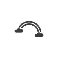Vector sign of the rainbow symbol is isolated on a white background. rainbow icon color editable.