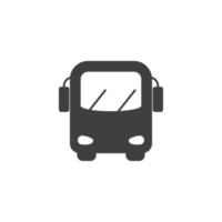 el signo vectorial del símbolo del autobús está aislado en un fondo blanco. color de icono de autobús editable. vector