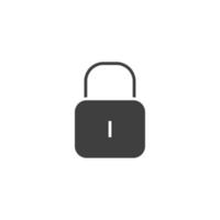 Vector sign of the lock symbol is isolated on a white background. lock icon color editable.