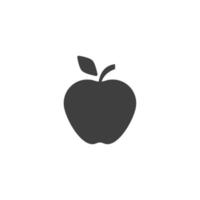 Vector sign of the Apple symbol is isolated on a white background. Apple icon color editable.