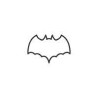 Vector sign of the bat symbol is isolated on a white background. bat icon color editable.