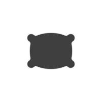 Vector sign of the pillow symbol is isolated on a white background. pillow icon color editable.