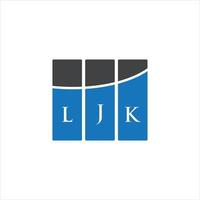 LJK letter logo design on WHITE background. LJK creative initials letter logo concept. LJK letter design. vector
