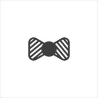 Vector sign of the bow tie symbol is isolated on a white background. bow tie icon color editable.