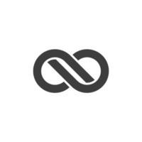 Vector sign of the Infinity loop symbol is isolated on a white background. Infinity loop icon color editable.