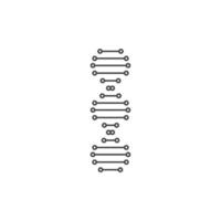 Vector sign of the DNA Helix symbol is isolated on a white background. DNA Helix icon color editable.