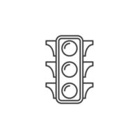 Vector sign of the Traffic lights symbol is isolated on a white background. Traffic lights icon color editable.