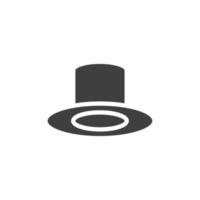 Vector sign of the top hat symbol is isolated on a white background. top hat icon color editable.