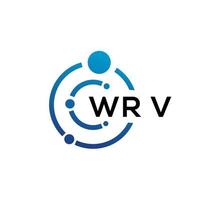 Diseño de logotipo de tecnología de letras wrv sobre fondo blanco. wrv creative initials letter it concepto de logotipo. diseño de letras wrv. vector