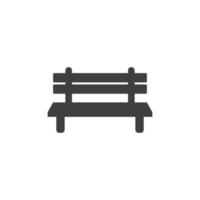 Vector sign of the bench symbol is isolated on a white background. bench icon color editable.