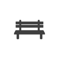 Vector sign of the bench symbol is isolated on a white background. bench icon color editable.