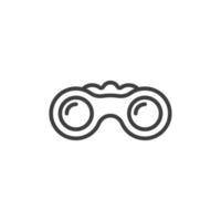 Vector sign of the Binoculars symbol is isolated on a white background. Binoculars icon color editable.
