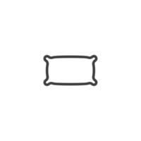 Vector sign of the pillow symbol is isolated on a white background. pillow icon color editable.