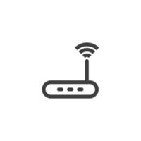 Vector sign of the router symbol is isolated on a white background. router icon color editable.