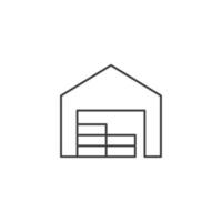 Vector sign of the Storage symbol is isolated on a white background. Storage icon color editable.