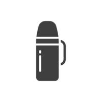 Vector sign of the thermos symbol is isolated on a white background. thermos icon color editable.