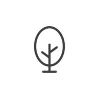 Vector sign of the tree symbol is isolated on a white background. tree icon color editable.