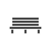 Vector sign of the bench symbol is isolated on a white background. bench icon color editable.