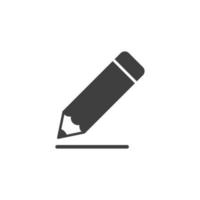 Vector sign of the pencil symbol is isolated on a white background. pencil icon color editable.