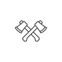 Vector sign of the Axe symbol is isolated on a white background. Axe icon color editable.