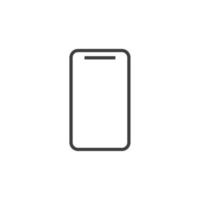 Vector sign of the Smartphone symbol is isolated on a white background. Smartphone icon color editable.