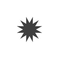 Vector sign of the Star price tag symbol is isolated on a white background. Star price tag icon color editable.