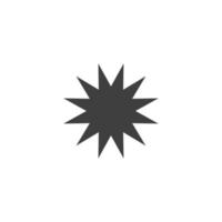 Vector sign of the Star price tag symbol is isolated on a white background. Star price tag icon color editable.