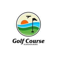 Set of Golf course Logo Design Template. Golf course logo concept vector. Creative Icon Symbol vector