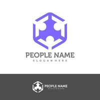 People Logo Design Template. Community People logo concept vector. Creative Icon Symbol vector