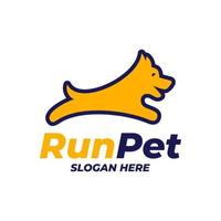 Dog Run Logo Design Template. Dog logo concept vector. Creative Icon Symbol vector