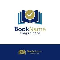 Book check Logo Design Template. Book check logo concept vector. Creative Icon Symbol vector