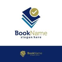 Book check Logo Design Template. Book check logo concept vector. Creative Icon Symbol vector