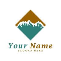 Mountain Logo Design Template. Mountain logo concept vector. Creative Icon Symbol vector