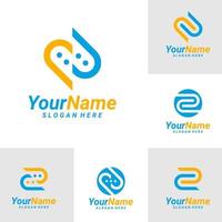 Set of Letter Z Logo Design Template. Initial Z logo concept vector. Creative Icon Symbol vector