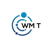 WMT letter technology logo design on white background. WMT creative initials letter IT logo concept. WMT letter design. vector