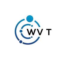 diseño de logotipo de tecnología de letra wvt sobre fondo blanco. wvt creative initials letter it concepto de logotipo. diseño de letras wvt. vector