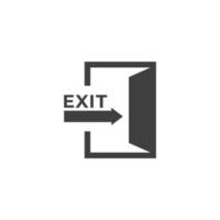 Vector sign of the Emergency exit symbol is isolated on a white background. Emergency exit icon color editable.